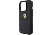 Telefon - Pokrowiec i etui - Ferrari Quilted Metal Logo iPhone 15 Pro Case - Black - 3666339171056