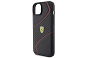 Telefon - Pokrowiec i etui - Ferrari Twist Metal Logo Case for iPhone 15 Plus - Black - 3666339171001