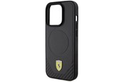 Telefon - Pokrowiec i etui - Ferrari Carbon Metal Logo MagSafe Case for iPhone 15 Pro - Black - 3666339171087