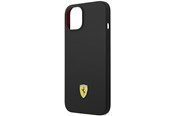 Telefon - Pokrowiec i etui - Ferrari Silicone Metal Logo Case for iPhone 14 - Black - 3666339063207