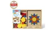 Zabawki drewniane - Melissa & Doug Wooden Pattern Blocks and Boards - 6073147