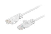 Kabel sieciowy - Lanberg patch cable - 1 m - white RAL 9010 - Biały - 1m - PCU6-10CC-0100-W