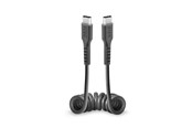 Kabel USB - SBS TECABLETYPCCSK USB-C spiral cable - USB-C 0.5m - black - TECABLETYPCCSK