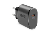Telefon - Adapter i Ladowarka - SBS TETR1CPD25 25W USB-C Wall Charger with Power Delivery - Black - TETR1CPD25