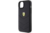 Telefon - Pokrowiec i etui - Ferrari Quilted Metal Logo Case for iPhone 15 Plus - Black - 3666339171049