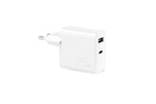 Telefon - Adapter i Ladowarka - Puro 25W Power Delivery USB-A USB-C Wall Charger - White - FCMTCUSBAC25WPDWHI