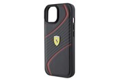 Telefon - Pokrowiec i etui - Ferrari Twist Metal Logo Case for iPhone 15 - Black - 3666339170998