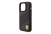 Telefon - Pokrowiec i etui - Ferrari Perforated Waves Metal Logo Case for iPhone 15 Pro - Black - 3666339182090