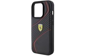 Telefon - Pokrowiec i etui - Ferrari Twist Metal Logo Case for iPhone 15 Pro - Black - 3666339171018