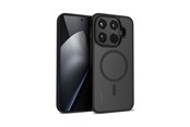 Telefon - Pokrowiec i etui - CRONG Hybrid Matte Magnetic - Xiaomi 15T Pro MagSafe Case (Black) - CRGHMMXM15TPBLK