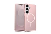 Telefon - Pokrowiec i etui - CRONG Hybrid Matte Magnetic - MagSafe Case for Samsung Galaxy S25 (Pink) - CRGHMMSGS25PNK