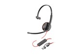 Słuchawki, zestaw słuchawkowy - HP Poly Blackwire 3220 Stereo USB-C Headset +USB-C/A Adapter (8X228AA) - 8X228AA
