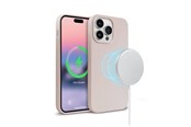 Telefon - Pokrowiec i etui - CRONG Color Cover Magnetic Case for iPhone 14 Pro (Sand Pink) - CRG-COLRM-IP1461P-PNK