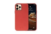 Telefon - Pokrowiec i etui - CRONG Essential Cover - iPhone 12 Pro Max Faux Leather Case (Red) - CRG-ESS-IP1267-RED