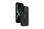 Telefon - Pokrowiec i etui - CRONG Hybrid Frost MAG Cover - Case with MagSafe for iPhone 16 (Black) - CRGHFMIP1661BLK