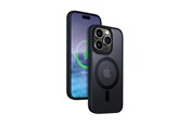 Telefon - Pokrowiec i etui - CRONG Hybrid Frost MAG Cover - iPhone 15 Pro MagSafe Case (Navy Blue) - CRG-HFM-IP1561P-BLUE