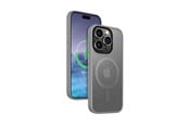 Telefon - Pokrowiec i etui - CRONG Hybrid Frost MAG Cover - iPhone 15 Pro Max MagSafe Case (Gray) - CRG-HFM-IP1567P-LGR