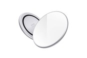 Telefon - Adapter i Ladowarka - CRONG PowerSpot Fast Wireless Charger – Aluminum 15W USB-C Qi Wireless Charger with Tempered Glass Coating (Silver White) - CRG-PS15W-WHI