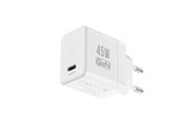 Telefon - Adapter i Ladowarka - CRONG Ultra Compact GaN - USB-C 45W PD 3.0 Wall Charger with PPS (White) - CRGGN1C45WHI