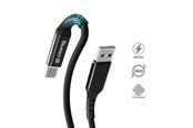 Kabel USB - CRONG Armor Link - 60W PD 3A USB-A to USB-C Cable 150cm (Black) - CRG-AL15USAC-BLK