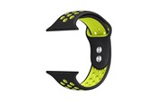Smartwatch - akcesoria - CRONG Duo Sport - Apple Watch Band 38/40/41/42 mm (Black/Lime) - CRG-40DSB-YLW