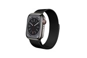 Smartwatch - akcesoria - CRONG Milano Steel - Stainless Steel Strap for Apple Watch 44/45/46/49 mm (Black) - CRG-44MST-BLK
