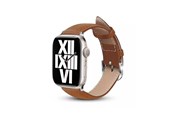 Smartwatch - akcesoria - CRONG Noble Band - Genuine Leather Strap for Apple Watch 44/45/46/49 mm (Mocha) - CRG-44NOB-MKA