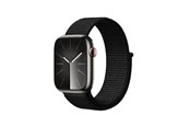 Smartwatch - akcesoria - CRONG Nylon Reflex - Sport Band for Apple Watch 44/45/46/49 mm (Black) - CRG-44RFB-BLK