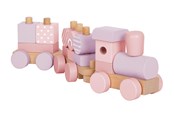 Zabawki dla niemowlat - Small Foot - Wooden Train Pink - 12694