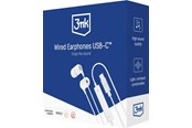 Sluchawki, zestaw sluchawkowy - 3mk USB-C  Wired Headphones - white - 5903108518062