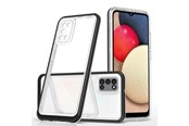 Telefon - Pokrowiec i etui - Hurtel Clear 3in1 Case for Samsung Galaxy A03s (166) Frame Gel Cover Black - 5907769339189