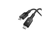 Kabel USB - Spigen Essential USB C to USB C 240W Fabric Cable - black EB24015CC - ACA10423