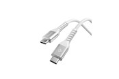 Kabel USB - Spigen Essential USB C to USB C 100W Fabric Cable - white EB10010CCA - ACA11102