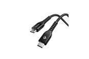 Kabel USB - Spigen Essential USB C to USB C 100W Fabric Cable - black EB10010CCA - ACA11103
