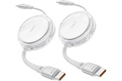 Kabel USB - iOttie 100W Retractable USB-C Cable 2 Pack - white - IOTACC610