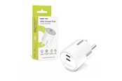 Telefon - Adapter i Ładowarka - Mobile Origin 30W Charger Plug PW33 - 2x USB-C - white - MO-PW33-WHT