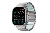 Smartwatch - akcesoria - Nomad Stratos Band - 49mm | Natural Titanium | Icy Blue Glow FKM - NM009902858