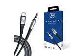 Kabel audio - 3mk AUX minijack 3.5 mm / USB-C cable - silver - 5903108528788