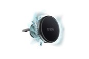 Telefon - Adapter i Ladowarka - SBS Smartphone holder with inductive charger  TESUPFANWIR15W 15W for air vent with cooling - black - TESUPFANWIR15W