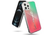 Telefon - Pokrowiec i etui - Ringke Fusion Design Armored Case Cover with Gel Frame iPhone 12 Pro Max Pink-Green (GNAP0028) - 8809758105409