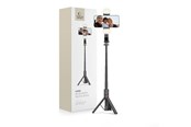 Telefon - Inne akcesoria - Tech-Protect  L05S Bluetooth Selfie Stick with Tripod up to 105cm with LED Lamp - Black - 5906203690381