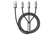 Kabel USB - Tech-Protect UltraBoost 3in1 USB-A - Lightning / USB-C / micro USB 3.5A 1m - Grey - 5906203691272