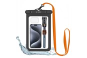 Telefon - Inne akcesoria - Tech-Protect Waterproof Case UWC9 Waterproof for Devices up to 8.9" - Black & Orange - 5906203691609
