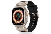 Smartwatch - akcesoria - Tech-Protect Delta Pro Strap for Apple Watch 4 / 5 / 6 / 7 / 8 / 9 / SE / Ultra 1 / 2 (42 / 44 / 45 / 49 mm) - Black and Titanium - 5906302307821