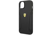 Telefon - Pokrowiec i etui - Ferrari Leather Stamp Sides Case for iPhone 14 Plus - Black - 3666339062453