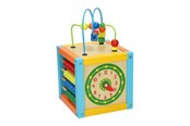 Zabawki dla niemowlat - Primi Passi - Wooden Activity Cube with Spiral 5 in 1 - PP1079