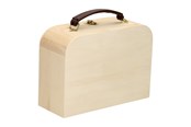 Pokój dzieciecy - Playwood Wooden Case with Leather Handle Pine - SL048AB