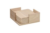 Zabawki drewniane - Playwood Wooden Holder with 6 Coasters - SL094A