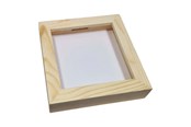 Zabawki drewniane - Playwood Wooden Money Box Plexiglass with White Back Medium - SL228E