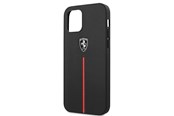 Telefon - Pokrowiec i etui - Ferrari Off Track Leather Nylon Stripe Case for iPhone 12 Pro Max - Black - 3700740479377